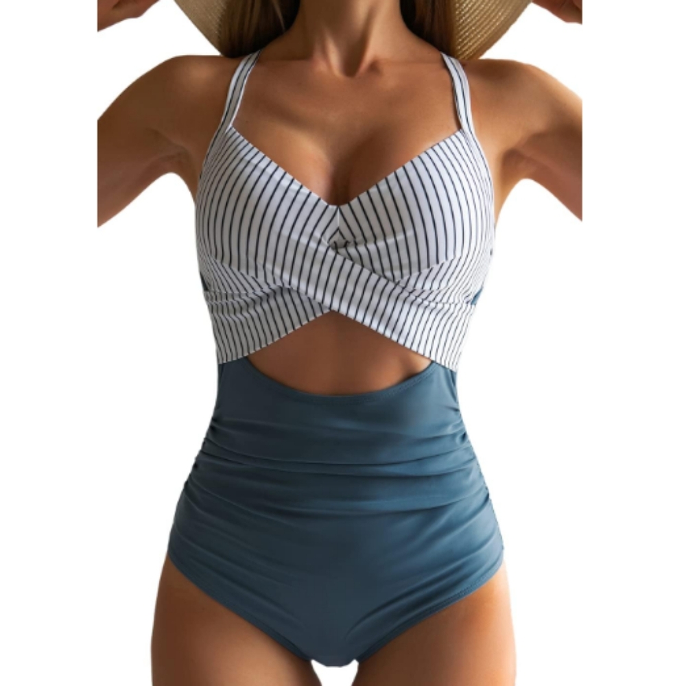 Eomenie Women's One Piece Swimsuits Tummy Control Cutout High Waisted